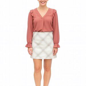 White House Black Market Plaid Mini Skirt Women’s Size 10